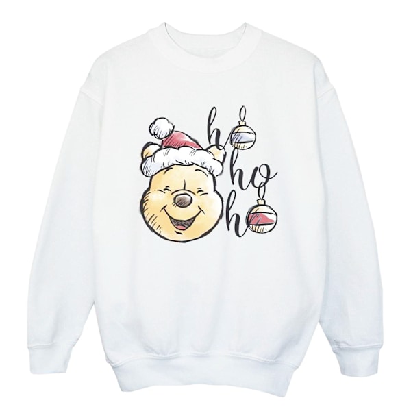 Disney Girls Winnie The Pooh Ho Ho Ho Baubles Sweatshirt 5-6 år White 5-6 Years