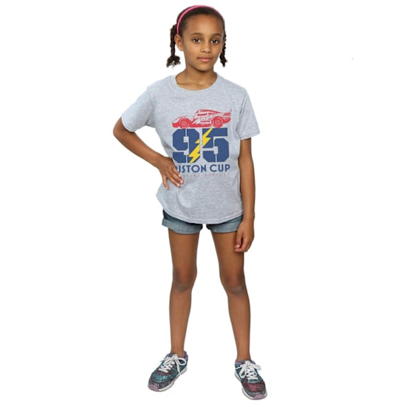 Disney Girls Cars Piston Cup 95 Bomull T-shirt 9-11 År Sport Sports Grey 9-11 Years