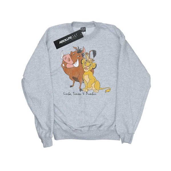 Disney Classic Simba, Timon och Pumbaa Sweatshirt XL Heath för män Heather Grey XL