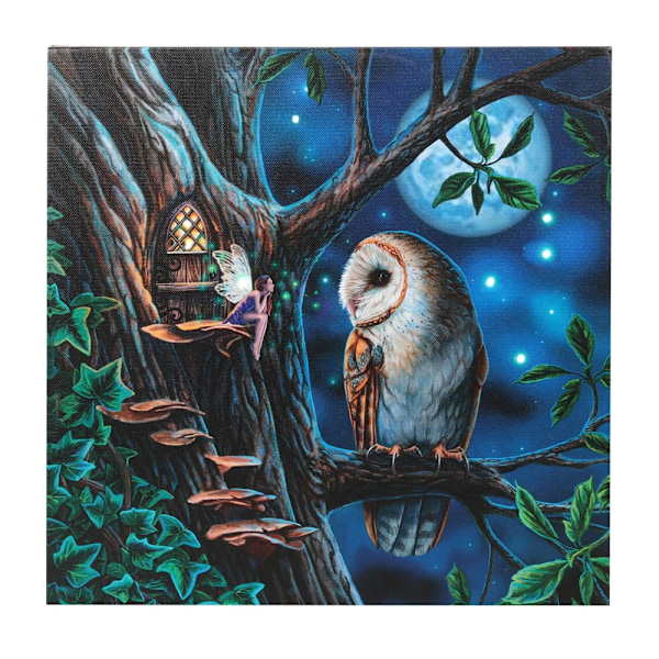 Lisa Parker Fairy Tales Ljus Upp Canvas Inramad Plakett En Storlek Blue/Brown/Green One Size