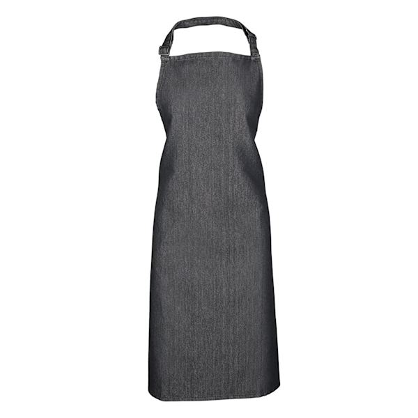 Premier Dam/Kvinnors Färger Bip Förkläde Med Ficka / Arbetskläder Black Denim One Size