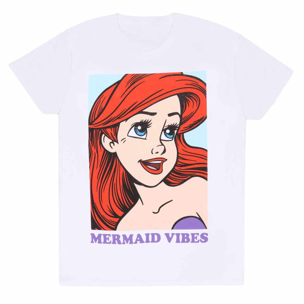 Lilla sjöjungfrun Unisex Vuxen Mermaid Vibes Ariel T-Shirt S Vit White S