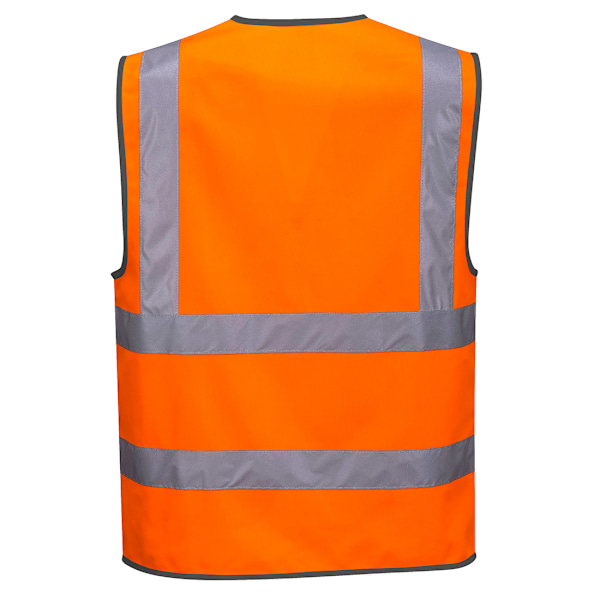 Portwest Herr Band & Brace Dragkedja Fram Säkerhet Hi-Vis Väst S Orange Orange S