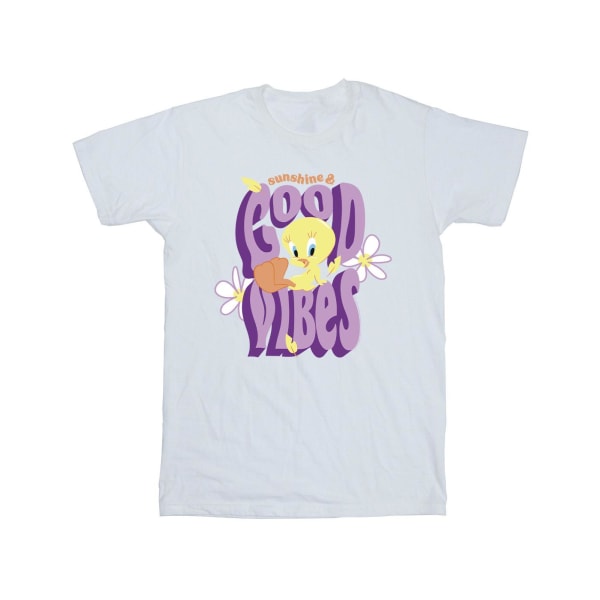 Looney Tunes Girls Tweeday Sunshine & Good Vibes Bomull T-shirt White 5-6 Years