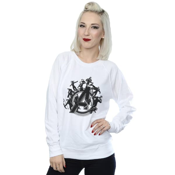 Marvel Dam/Kvinnor Avengers Endgame Hero Circle Sweatshirt S White S