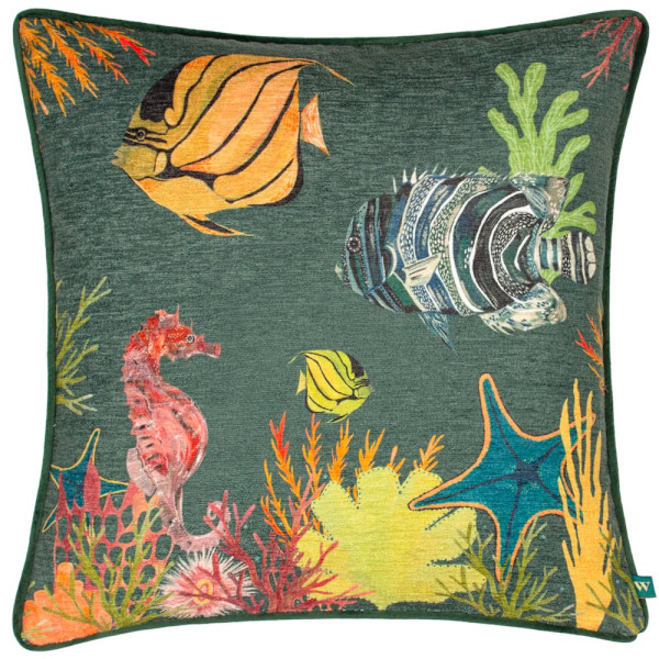 Wylder Abyss Chenille Under The Sea Kuddfodral 43cm x 43cm B Bottle 43cm x 43cm