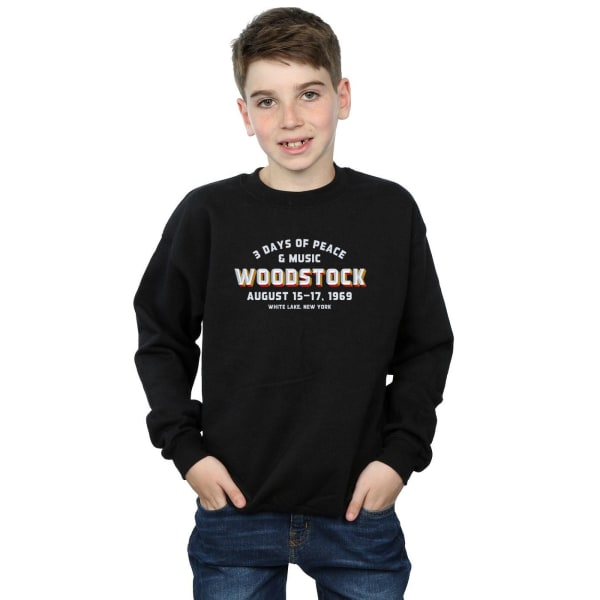 Woodstock Boys Varsity 1969 Sweatshirt 9-11 år Svart Black 9-11 Years
