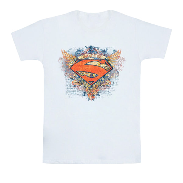 DC Comics Pojkar Superman Wings Shield T-Shirt 7-8 År Vit White 7-8 Years