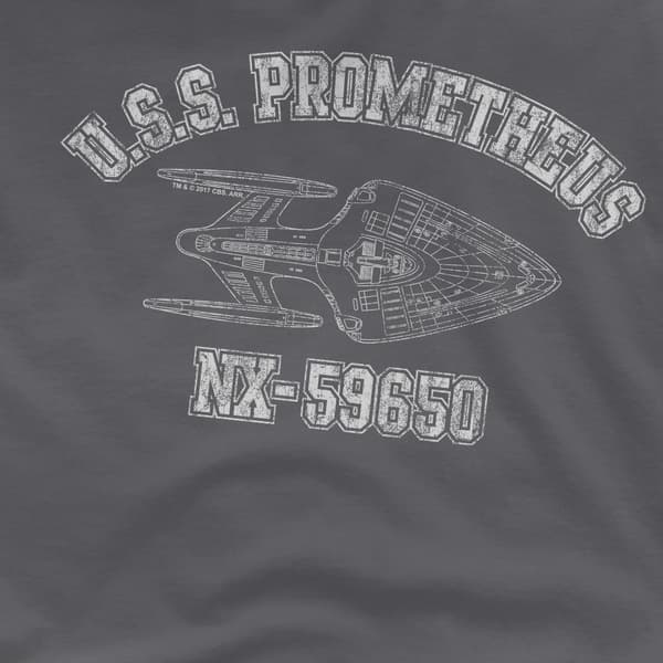 Star Trek Herr Prometheus Träningströja S Kolgrå Charcoal S