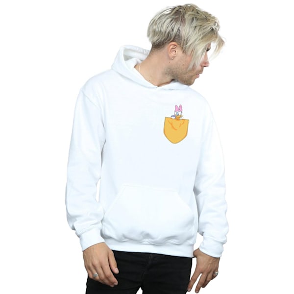Disney Herr Daisy Duck Faux Pocket Hoodie XXL Vit White XXL