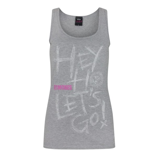 Ramones Dam/Kvinnor Hey Ho Tank Top M Grå Grey M