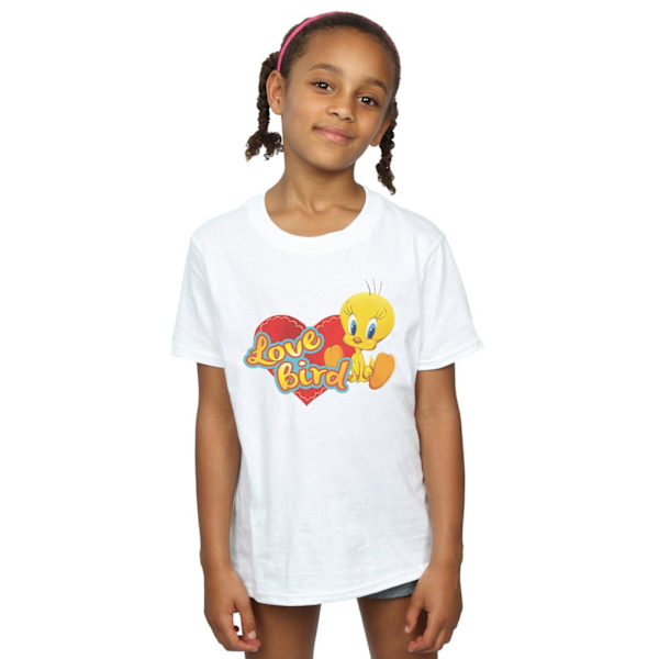 Looney Tunes Girls Tweety Pie Alla hjärtans dag Love Bird Bomull White 12-13 Years