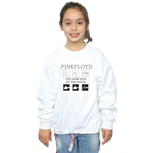 Pink Floyd Girls Pyramid Trio Sweatshirt 12-13 år Vit White 12-13 Years