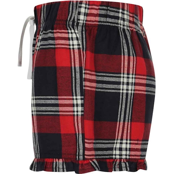 SF Dam/Dam Tartan Frill Shorts S Röd/Marinblå Red/Navy S