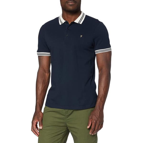 Farah Herr Regular Kortärmad Pikétröja S True Navy True Navy S