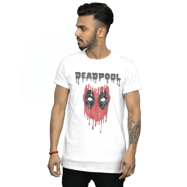 Marvel Deadpool Droppande Huvud T-shirt 3XL Vit White 3XL