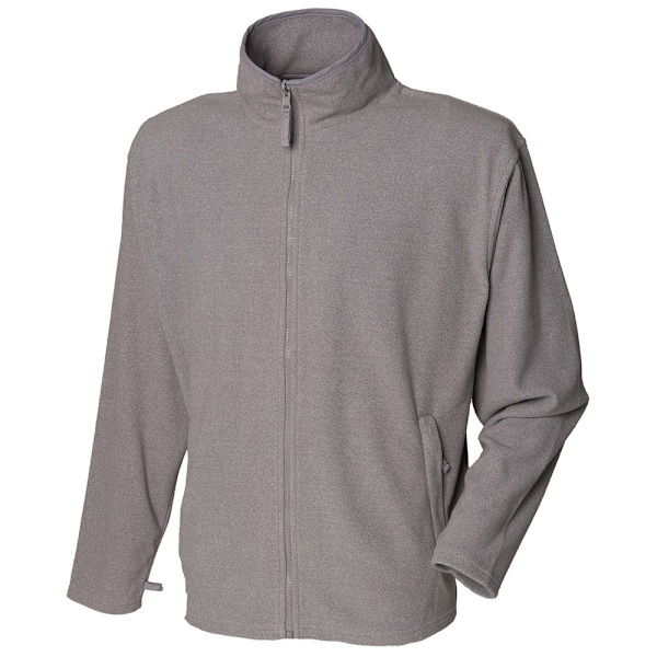 Henbury Herr Plain Fleece Jacka L Heather Heather L
