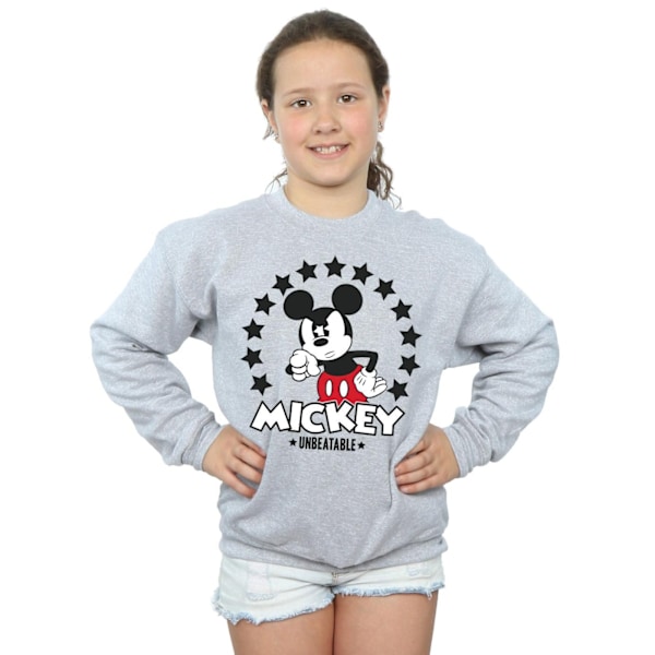 Disney Girls Mickey Mouse Unbeatable Sweatshirt 5-6 år Sport Sports Grey 5-6 Years