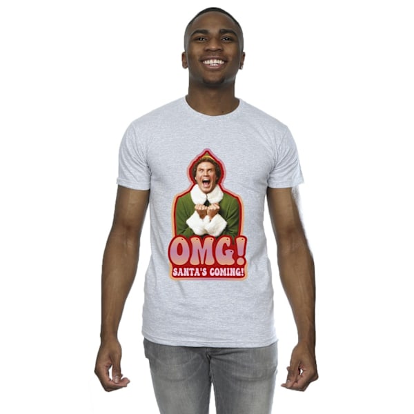 Elf Herr Santa´s Coming T-shirt L Sports Grey Sports Grey L