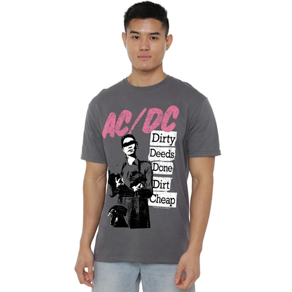 AC/DC Herr Dirty Deeds T-Shirt L Kolgrå Charcoal L