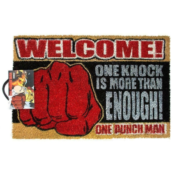One Punch Man En knock är mer än tillräckligt! Välkommen Saitama Do Red/Black One Size