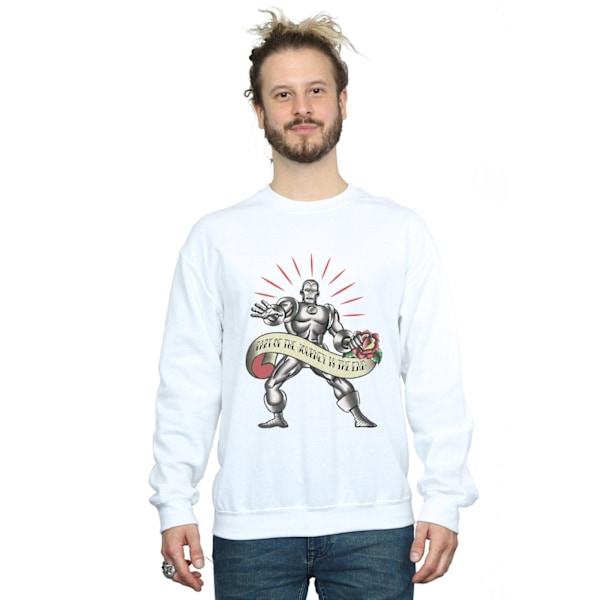 Marvel Iron Man The End Tattoo Sweatshirt 5XL Vit White 5XL