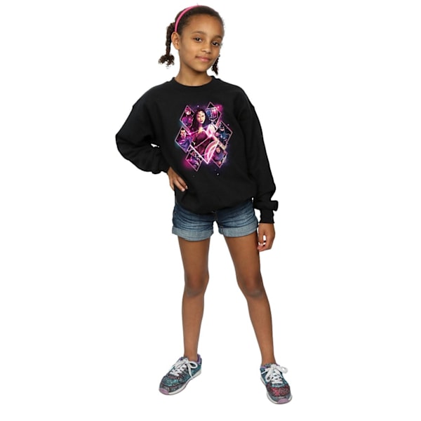 DC Comics Girls Justice League Movie Team Diamonds Sweatshirt 9 Black 9-11 Years