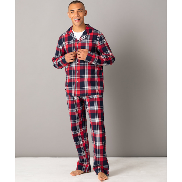 SF Herr Tartan Pyjamas Set XS Röd/Marinblå Red/Navy XS