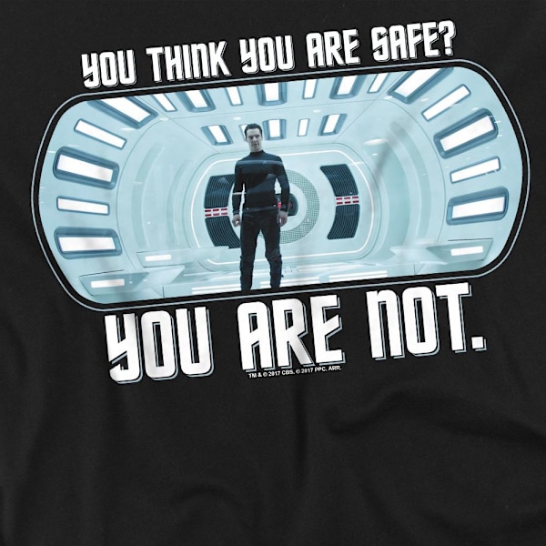 Star Trek: Into Darkness Herr T-shirt Not Safe Strl L Svart Black L