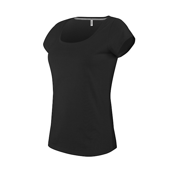 Kariban Dam/Dam Båt Ringad Korta Ärm T-Shirt L Svart Black L