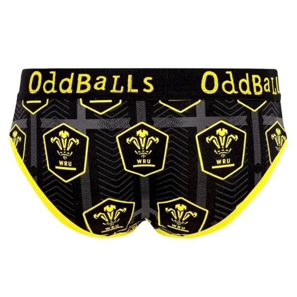 OddBalls Dam/Dam Alternativa Wales Rugby Union Kalsonger 20 UK Black/Yellow 20 UK