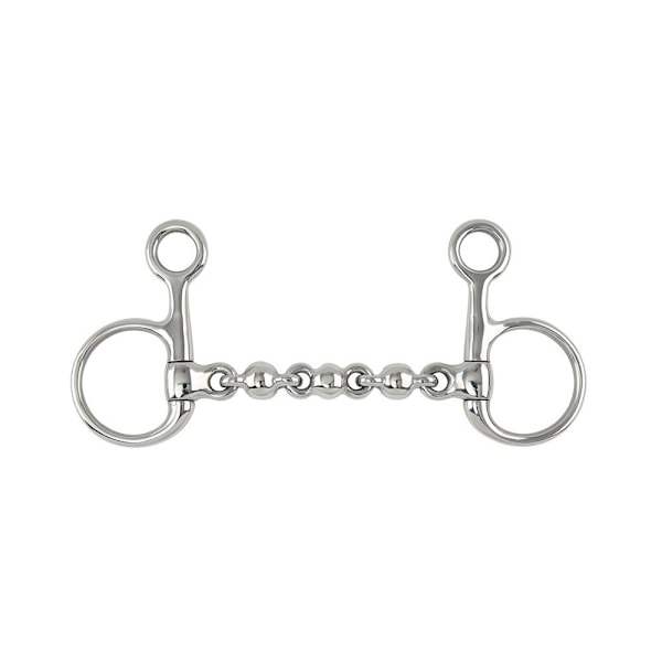 Shires Waterford Häst Hängande Kindbett Snaffle Bit 5in Silver Silver 5in