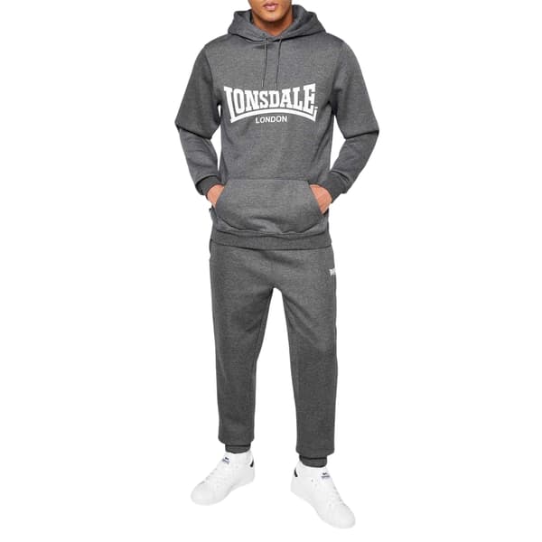 Lonsdale Herr Essential Oth Hoodie M Charcoal Marl Charcoal Marl M