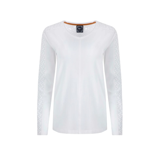 Weird Fish Womens/Ladies Topia Organic Long-Sleeved Top 22 UK W White 22 UK