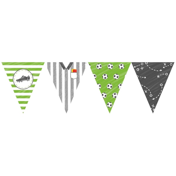Amscan Kicker Party Pappersvimpel Banner En Storlek Grön/Vit Green/White One Size