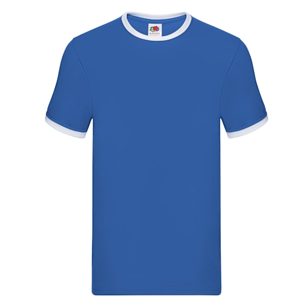 Fruit of the Loom Mens Ringer Contrast T-Shirt 3XL Royal Blue/W Royal Blue/White 3XL