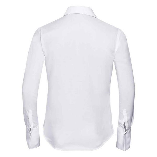 Russell Collection Dam/Damer Ultimate Non-Iron Långärmad White 10 UK