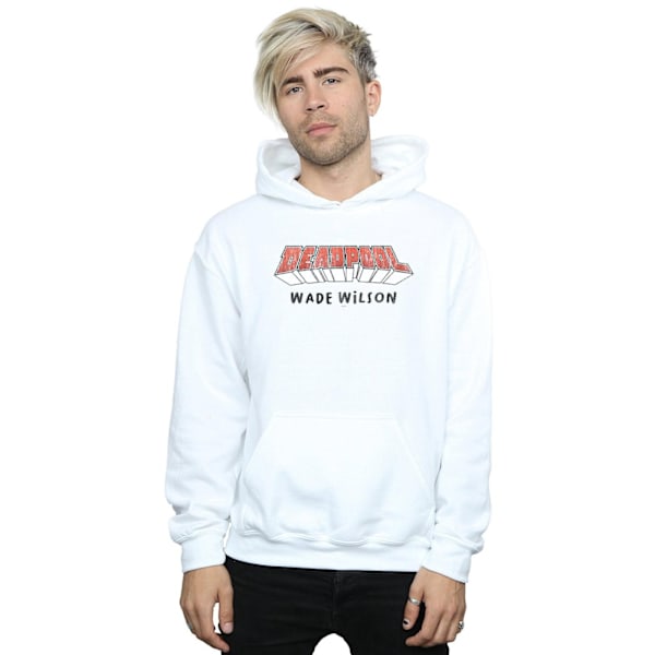 Marvel Herr Deadpool AKA Wade Wilson Hoodie S Vit White S