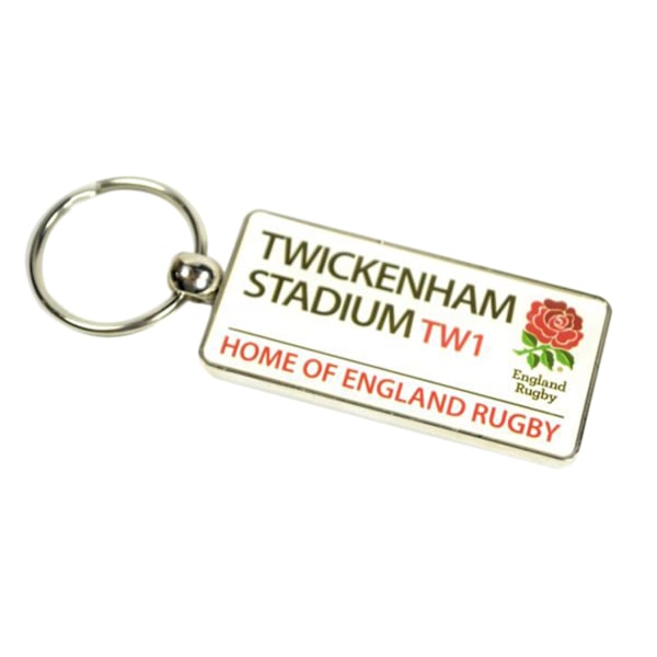 England RFU Deluxe Twickenham Nyckelring En Storlek Vit/Röd White/Red One Size