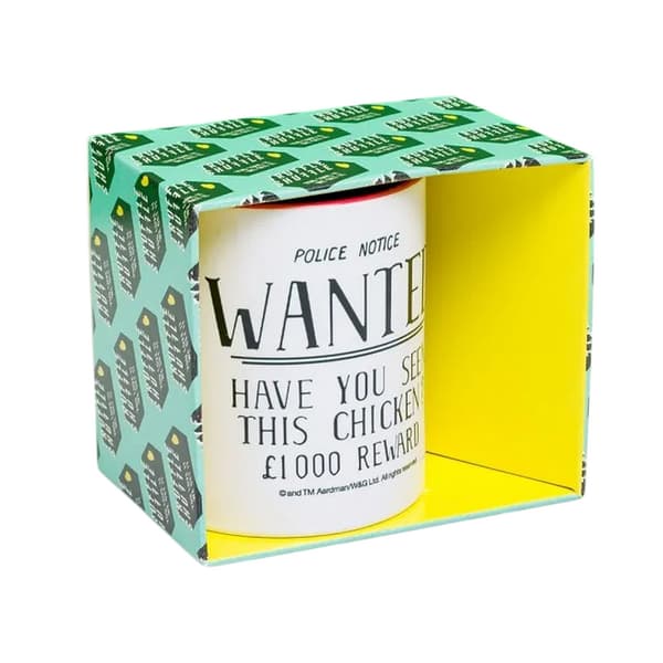 Wallace och Gromit Efterlyst-affisch Feathers McGraw Mugg En Storlek Vit White/Red One Size