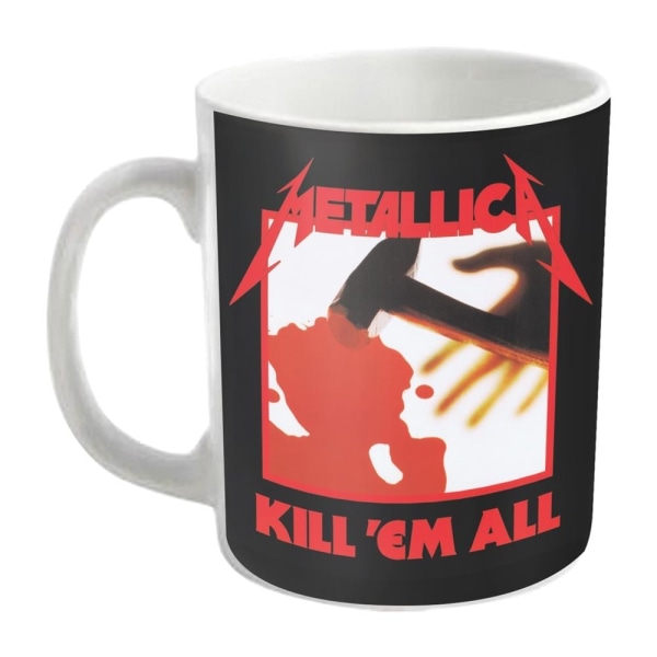 Metallica Kick 'Em All Mugg One Size Vit/Svart/Röd White/Black/Red One Size