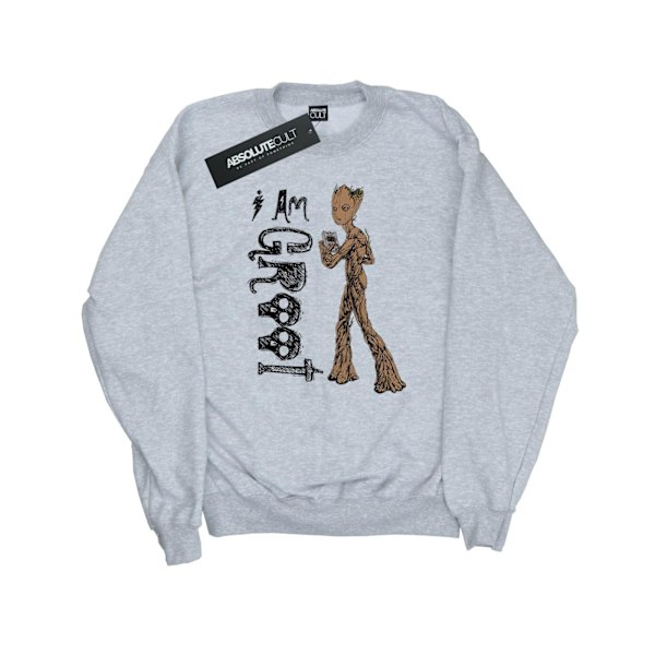 Marvel Mens Avengers Infinity War I Am Teenage Groot Sweatshirt Sports Grey M