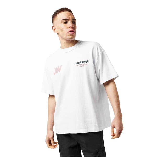 Jack Wills Herr T-shirt med text S Vit White S