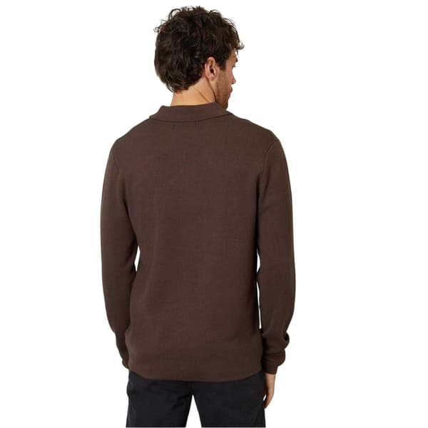 Threadbare Herr Stickad Regular Skjorta med Knappar L Java Brun Java Brown L