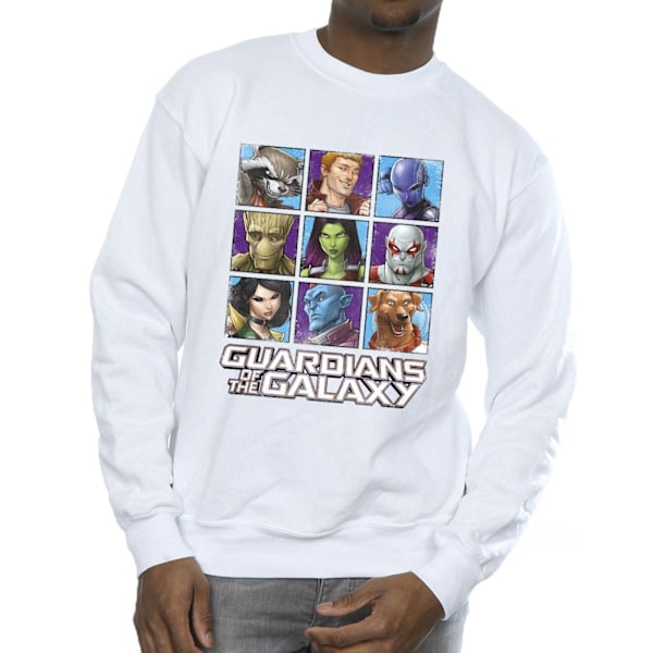 Guardians Of The Galaxy Herr Sweatshirt med karaktärer XL Vit White XL