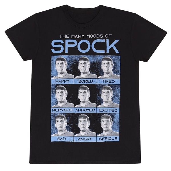 Star Trek Unisex Vuxen Många Humör Av Spock T-Shirt XL Svart Black XL