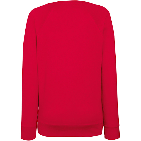 Fruit OF The Loom Dam lättviktsragglansweatshirt för damer ( Red XS