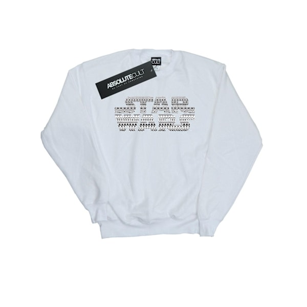 Star Wars Girls Aztec Logo Mono Sweatshirt 5-6 år Vit White 5-6 Years