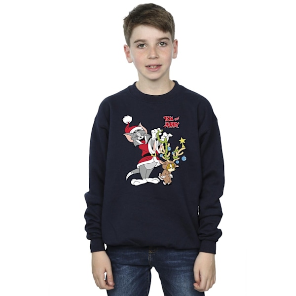 Tom & Jerry Boys Jul Ren Sweatshirt 9-11 År Marinblå Navy Blue 9-11 Years