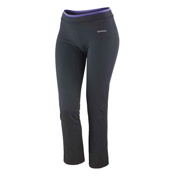 Spiro Dam/Dam Fitness Joggingbyxor 8 UK Svart/Lavendel Black/Lavender 8 UK